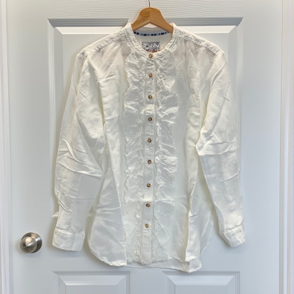 Anthropologie Pilcro Ruffled Placket Shirt - Picture 8 of 16